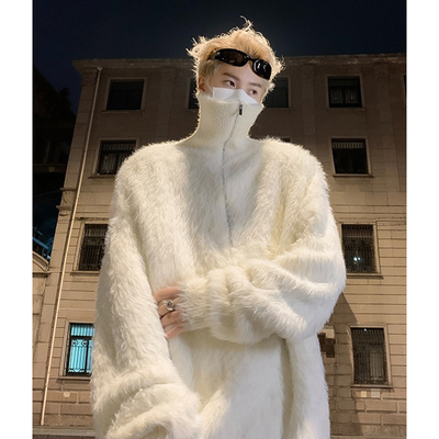 小尼力高领毛衣海马毛针织衫毛衣