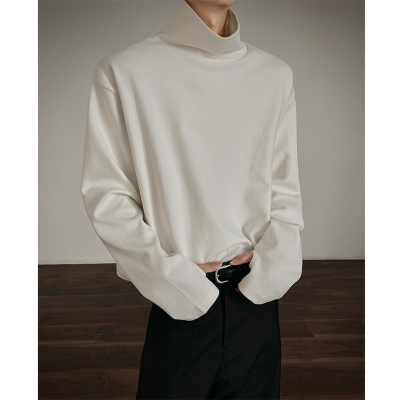 小尼力加厚加绒高领长袖T恤