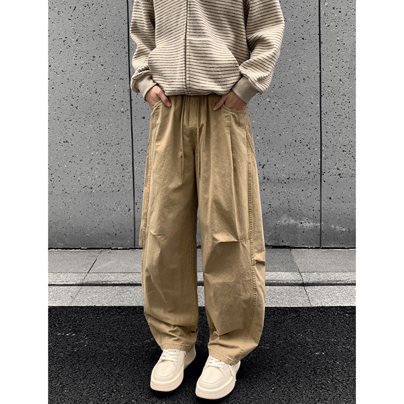 小尼力潮牌复古工装长裤