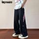 子条纹休闲运动裤 小尼力美式 春秋复古嘻哈潮牌长裤 男款 三条杠卫裤