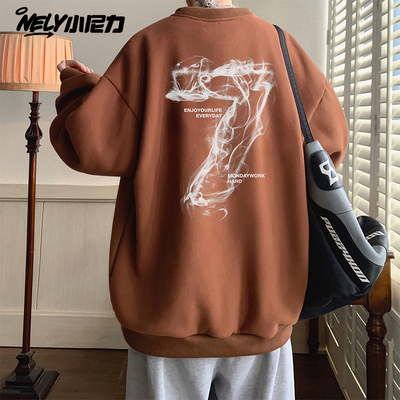 小尼力复古潮牌圆领卫衣