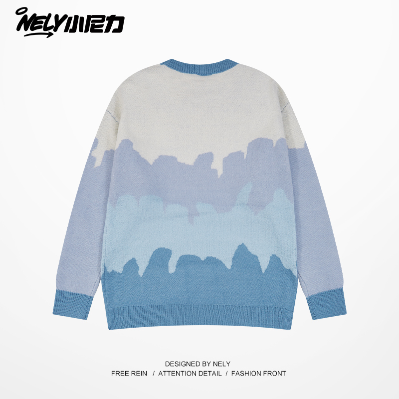 小尼力渐变色针织衫毛衣
