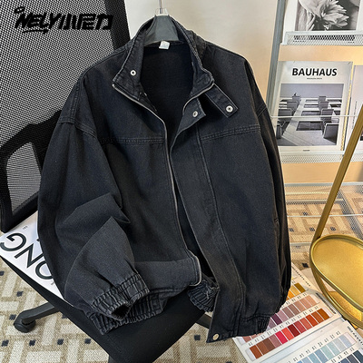 潮牌哈林顿牛仔夹克外套