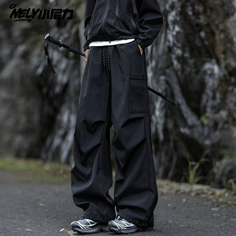小尼力复古潮牌伞兵裤长裤