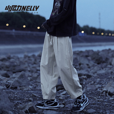 卡其色裤子潮牌夏季薄款宽松休闲