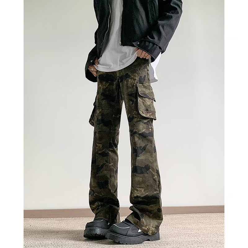 小尼力复古迷彩工装长裤
