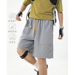 短裤 vibe高街宽松休闲中裤 男款 潮牌设计感透气五分裤 春季 ins美式