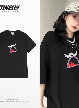 纯棉短袖t恤男士夏季装重磅宽松青少年圆领衣服潮牌潮流2026新款