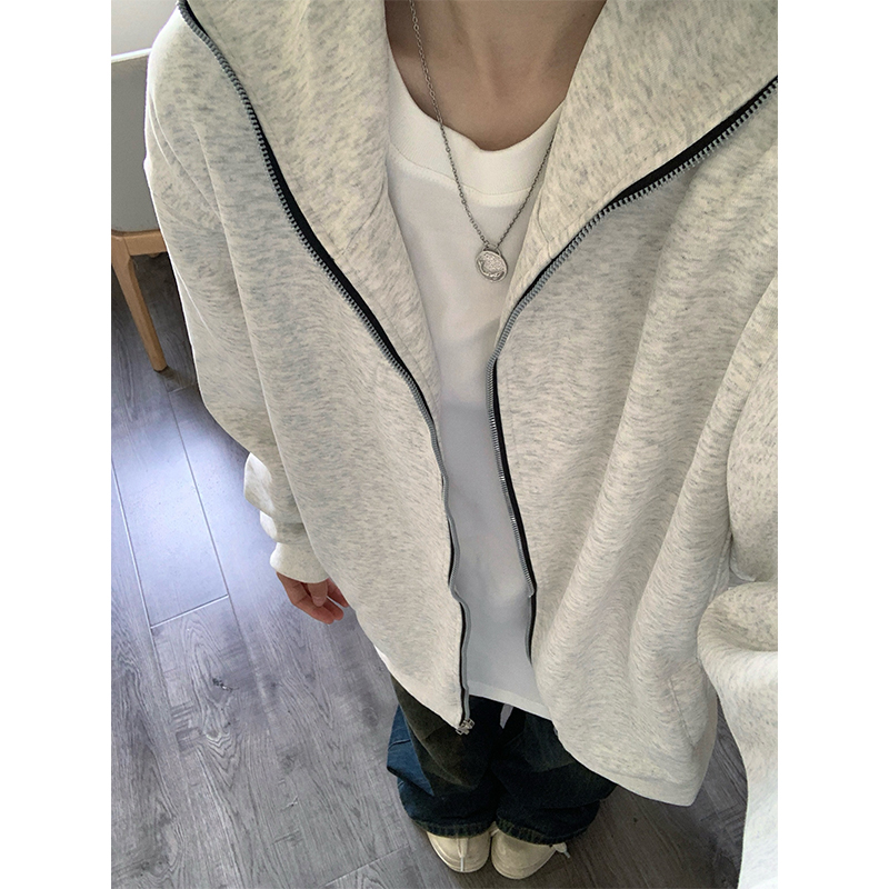 小尼力复古潮牌拉链卫衣