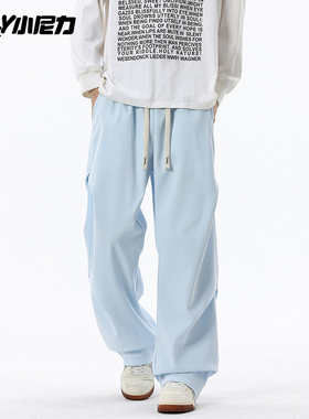 美式褶皱冲锋裤男宽松直筒休闲速干伞兵工装裤户外山系登山长裤子