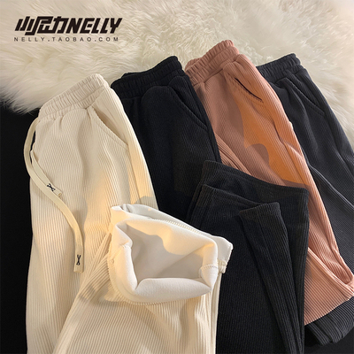 小尼力宽松卫裤休闲裤加绒