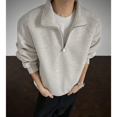 小尼力潮牌运动半拉链卫衣