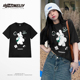 复古高街半袖 短袖 潮流猫咪印花美式 2026新款 宽松ins潮 t恤男女夏季