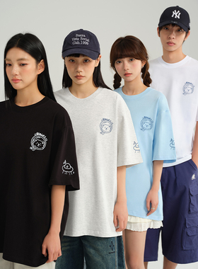 小尼力原创 蠢萌宇航员 夏季软妹可爱少女情侣宽松短袖T恤上衣男