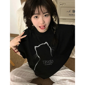 体恤上衣 ins百搭港风宽松半袖 国潮牌休闲纯棉短袖 t恤男女2026夏季