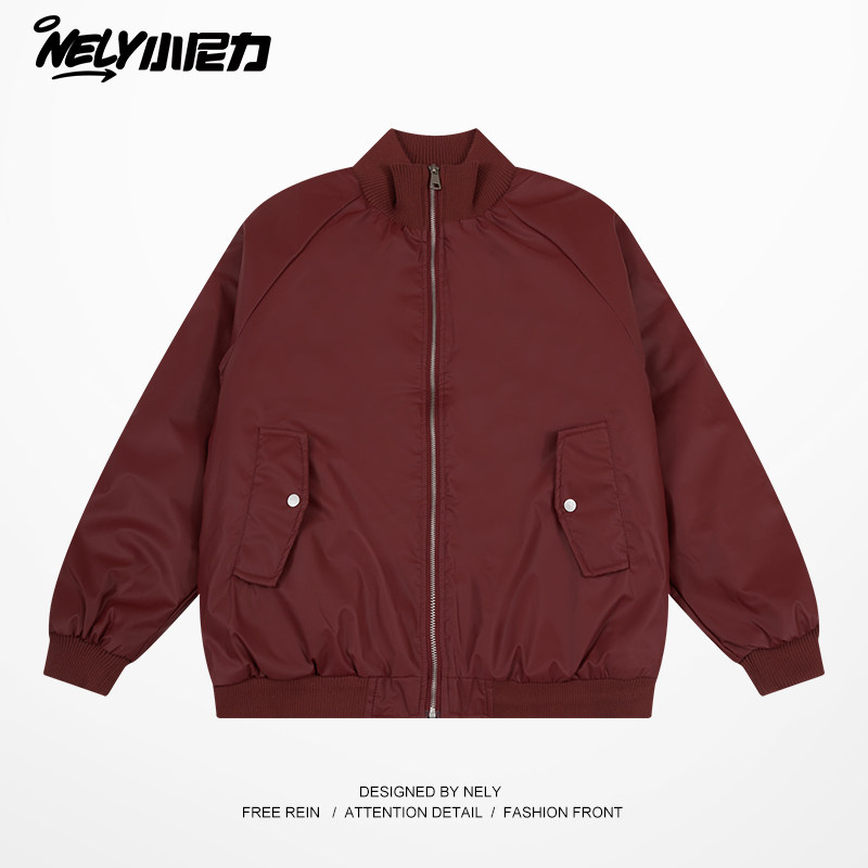 小尼力红色MA1夹克外套