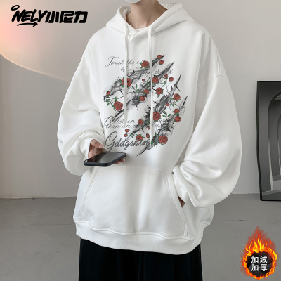 小尼力复古花卉连帽卫衣