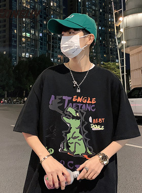 小尼力新款嘻哈印花短袖T恤男女