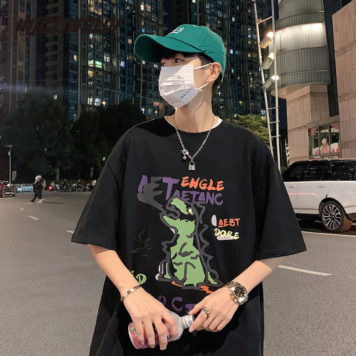 小尼力新款嘻哈印花短袖T恤男女
