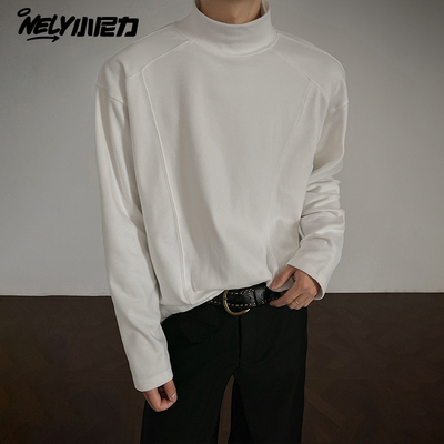 潮牌白色长袖T恤打底衫