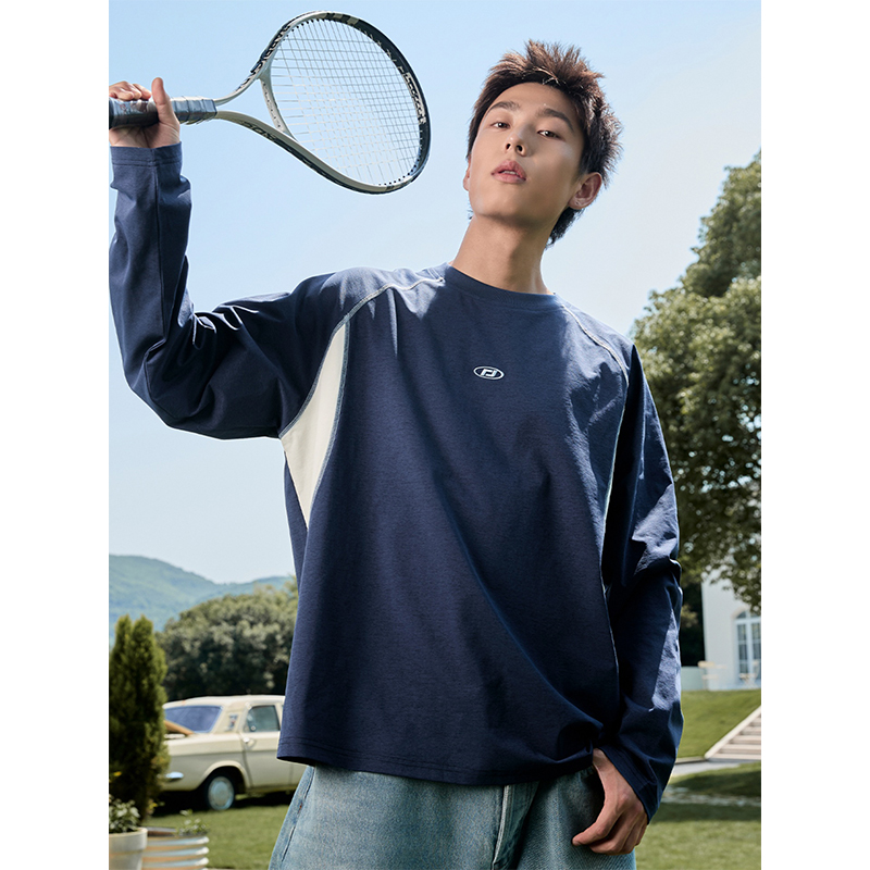 小尼力哈苏线潮牌长袖T恤