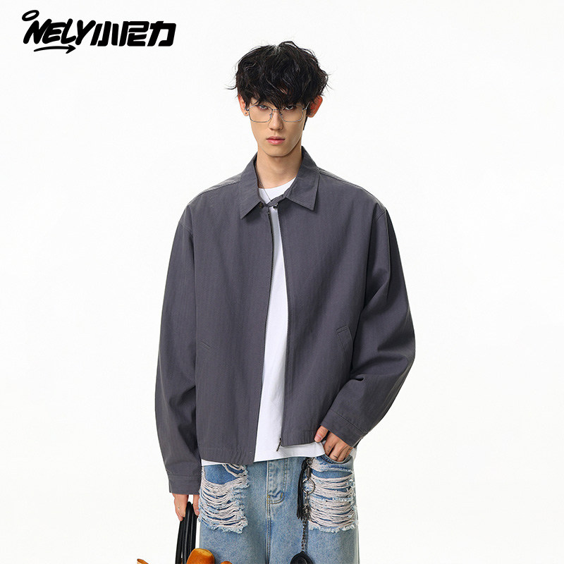 小尼力轻薄夹克外套男春秋新款立领运动无帽美式chic休闲百搭潮,男装,夹克,淘宝优惠券,粉丝福利购,淘宝优惠卷