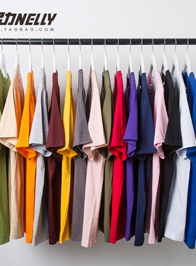 嘻哈纯棉纯色情侣短袖打底衫T恤白色男女体恤纯黑半袖衣服上衣服