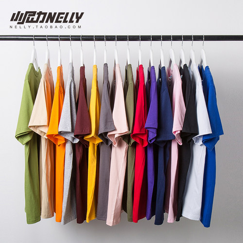 嘻哈纯棉情侣短袖打底衫白色