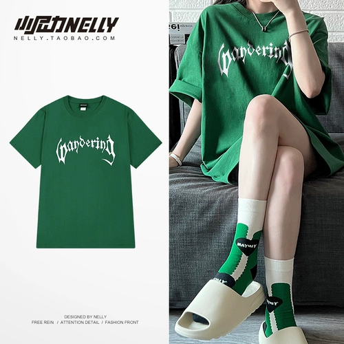 Tide, ретро трендовая хлопковая футболка с коротким рукавом, в американском стиле, оверсайз, короткий рукав