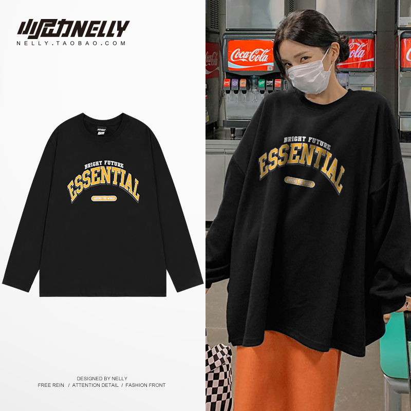 HEYBIG复古潮牌打底衫ins长袖T恤