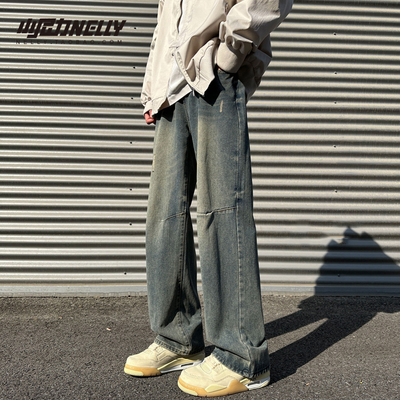 水洗痞帅牛仔裤HEYBIG潮牌青少年