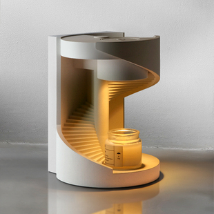 泥想国原创旋梯2融蜡灯卧室氛围夜灯混凝土建筑结婚新婚订婚礼物