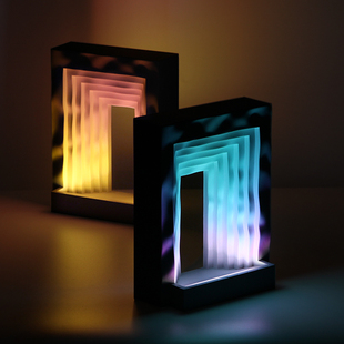 泥想国原创海门夜灯设计感极光日落卧室背景氛围生日新婚订婚礼物