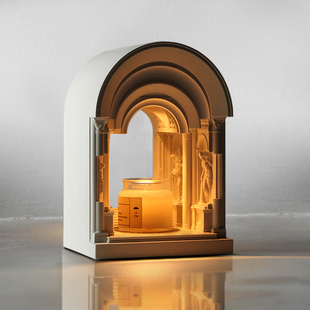 泥想国原创博物馆无火香薰蜡烛融蜡灯定时融烛氛围灯夜灯新婚礼物