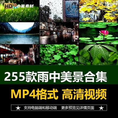 唯美意境下雨天空树叶水滴水珠雨中屋檐伤感治愈短片剪辑视频素材