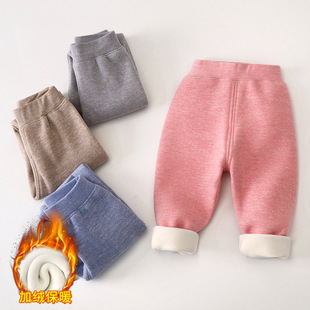 儿童保暖裤冬季新款男童加绒加厚棉裤宝宝秋裤女童打底裤单裤童裤