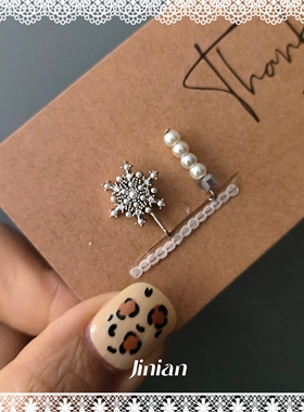 银色雪花娃用发夹blythe头饰蓝豆豆ob11 josh kukuclara小布头饰