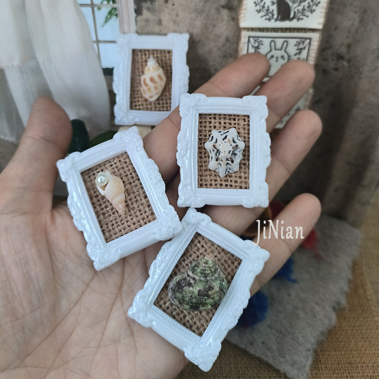 BJD娃屋微缩家具装饰画海螺相框