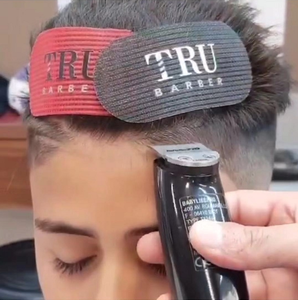 油头贴沾剪发贴片魔术贴美发分区贴油头雕刻粘发贴渐变tru固定发