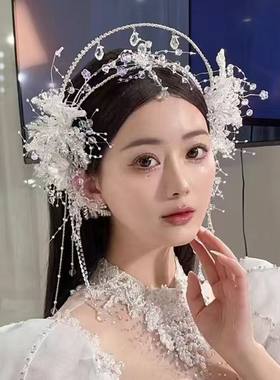 新娘头饰韩式仙美圣女冠婚纱配饰