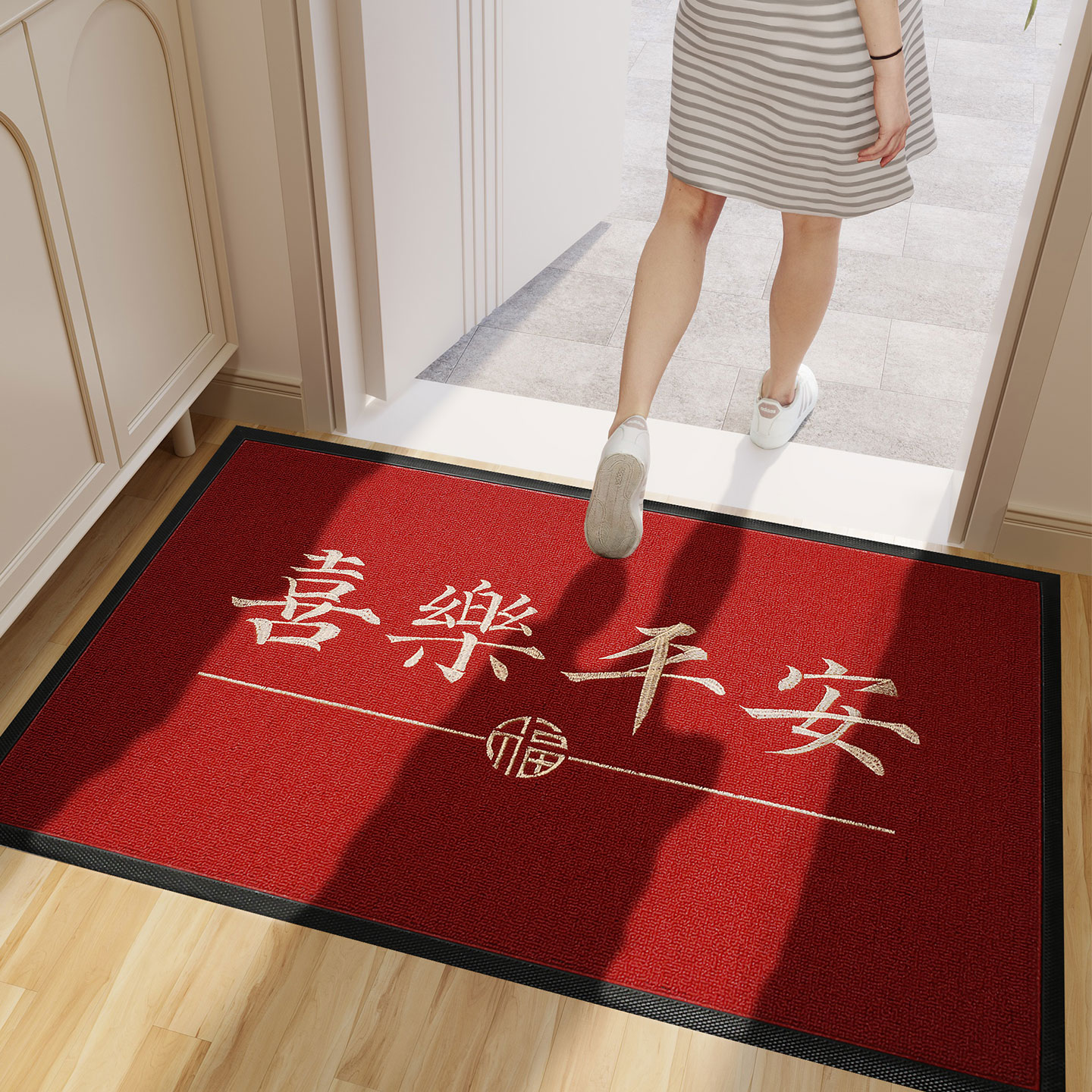 高端品质入户门地垫刺绣加厚