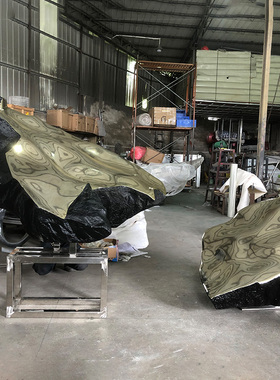 玻璃钢喷漆配色落地雕塑高级感