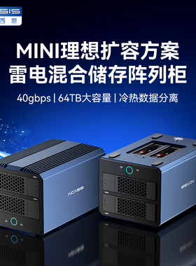 阿卡西斯阵列硬盘盒4盘位混合矩阵磁盘SATA硬盘M.2高速40Gbps