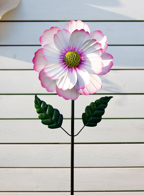 庭院花园景观牡丹花朵造景小风车