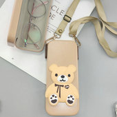 真皮牛皮便携可爱眼镜盒可挂脖斜挎太阳眼镜收纳包女防压抗摔墨镜