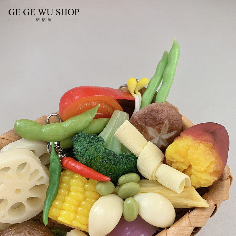 GGW手作 仿真蔬菜大蒜豆芽香菇钥匙扣个性创意食物包包挂件装饰品,服饰配件/皮带/帽子/围巾,包挂件,淘宝优惠券,粉丝福利购,淘宝优惠卷