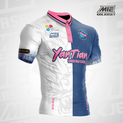 mie热升华翻领个性成人足球衣