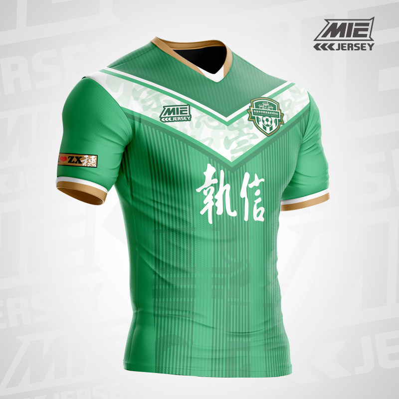 MIE圆领热升华成人儿童短袖足球衣个性定制训练服比赛队服套装男