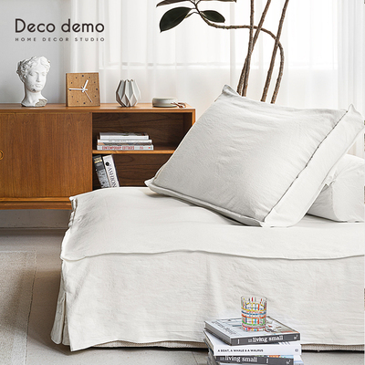 DecoDemo北欧风棉麻沙发巾全包
