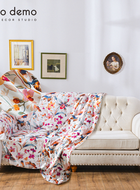 美式复古沙发盖布整张万能套法式田园沙发巾高端 艾拉米DecoDemo